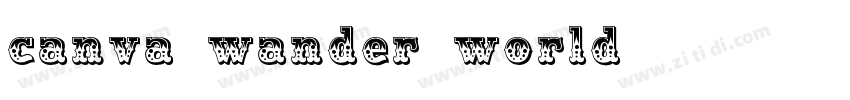 canva wander world字体转换